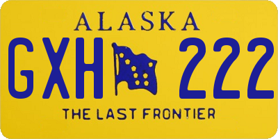 AK license plate GXH222