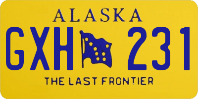 AK license plate GXH231