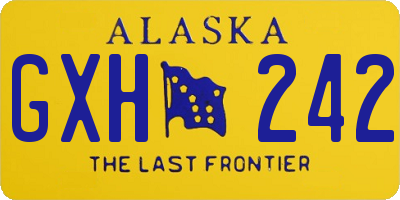 AK license plate GXH242