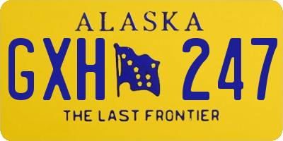 AK license plate GXH247