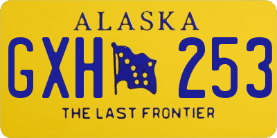 AK license plate GXH253