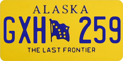 AK license plate GXH259