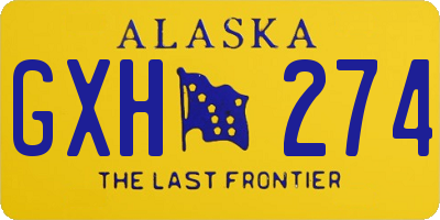 AK license plate GXH274