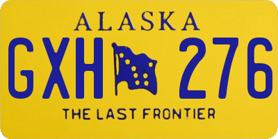 AK license plate GXH276