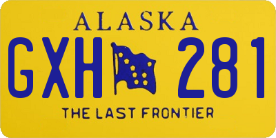 AK license plate GXH281