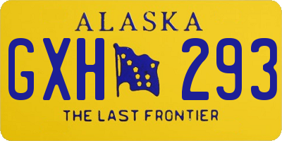 AK license plate GXH293
