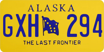 AK license plate GXH294