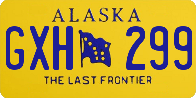 AK license plate GXH299