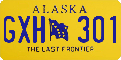 AK license plate GXH301