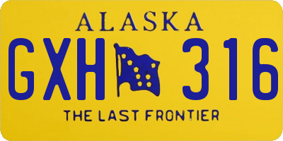 AK license plate GXH316
