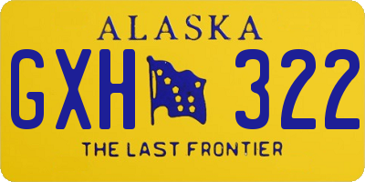 AK license plate GXH322