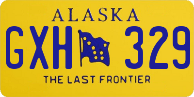 AK license plate GXH329
