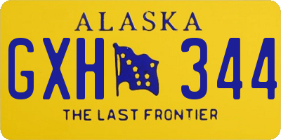 AK license plate GXH344