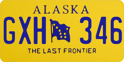 AK license plate GXH346