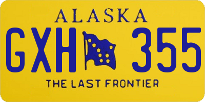 AK license plate GXH355