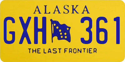 AK license plate GXH361