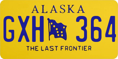 AK license plate GXH364