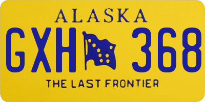 AK license plate GXH368