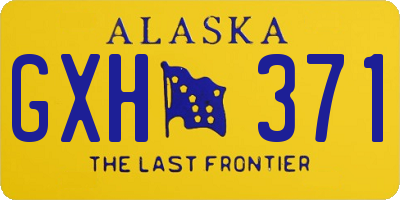 AK license plate GXH371