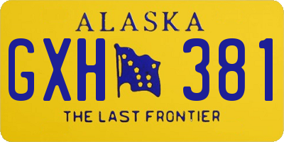 AK license plate GXH381