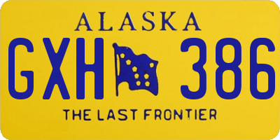 AK license plate GXH386