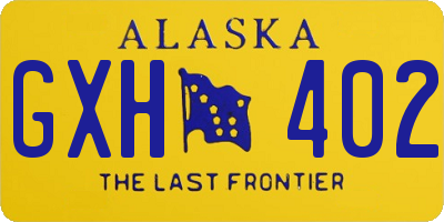 AK license plate GXH402