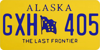 AK license plate GXH405