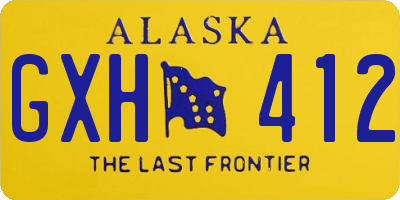 AK license plate GXH412