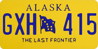 AK license plate GXH415