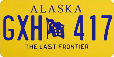 AK license plate GXH417