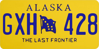 AK license plate GXH428