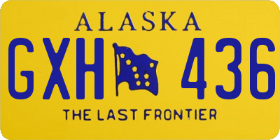 AK license plate GXH436