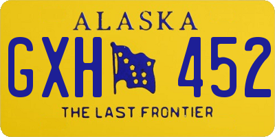 AK license plate GXH452