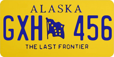 AK license plate GXH456