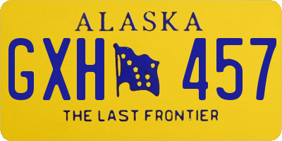 AK license plate GXH457
