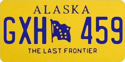 AK license plate GXH459