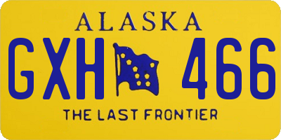 AK license plate GXH466
