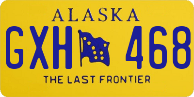 AK license plate GXH468