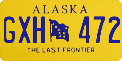 AK license plate GXH472