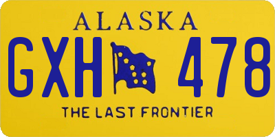 AK license plate GXH478