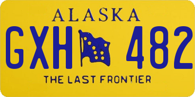 AK license plate GXH482