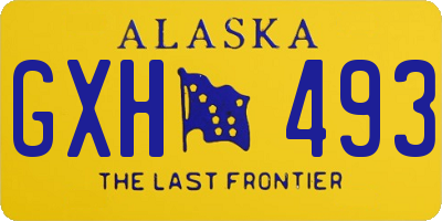 AK license plate GXH493