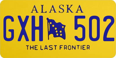 AK license plate GXH502