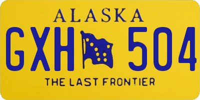 AK license plate GXH504