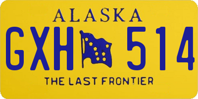 AK license plate GXH514