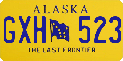 AK license plate GXH523