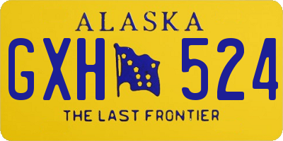 AK license plate GXH524