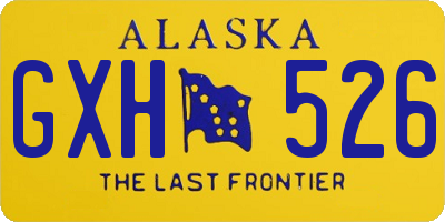 AK license plate GXH526