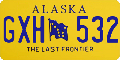 AK license plate GXH532