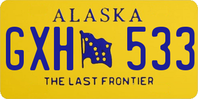 AK license plate GXH533
